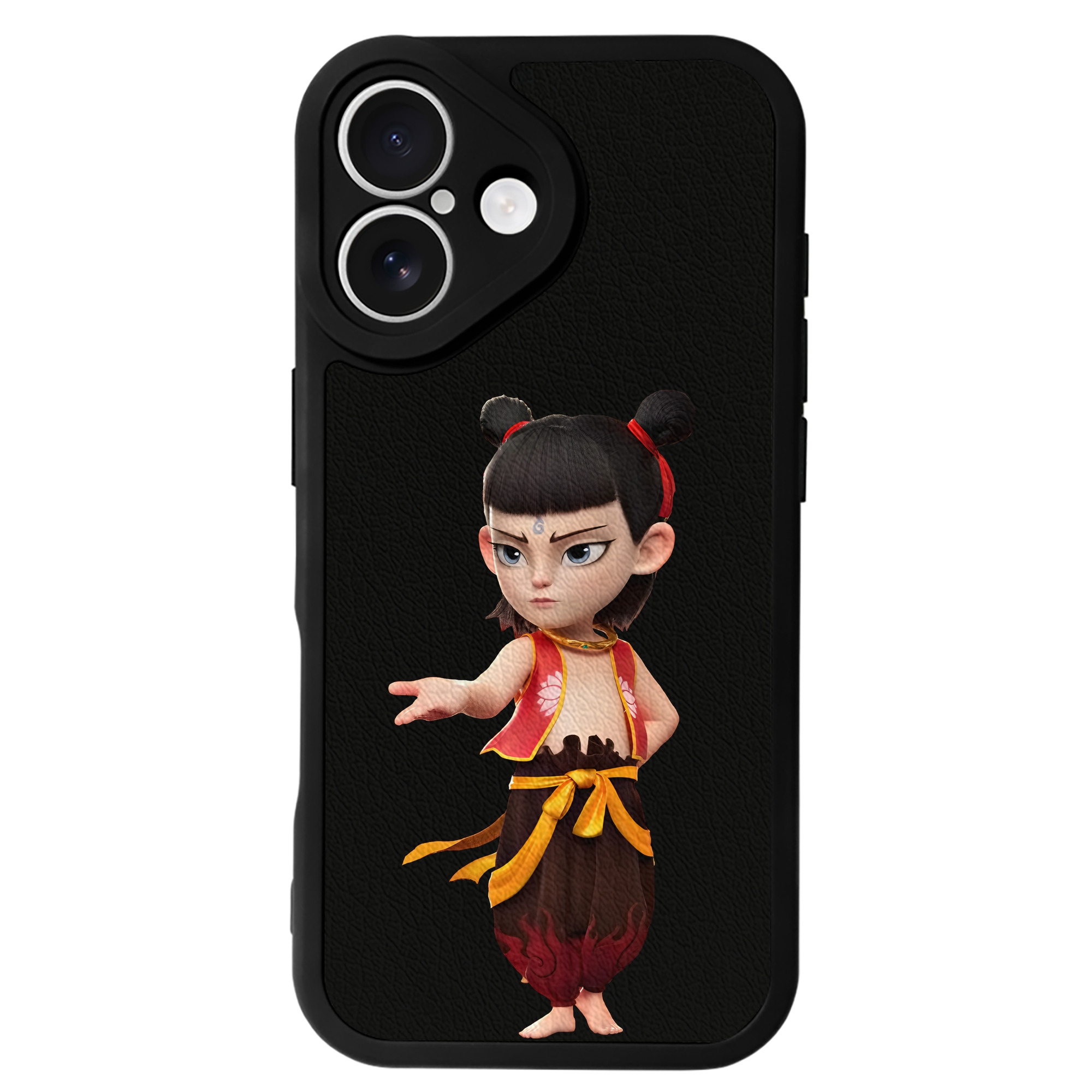 （画像用） Ne Zha 2 ナタ 魔童の大暴れ 【iPhone 16シリーズ対応】シリコンスマホケース（レザー調） 材質：シリコン